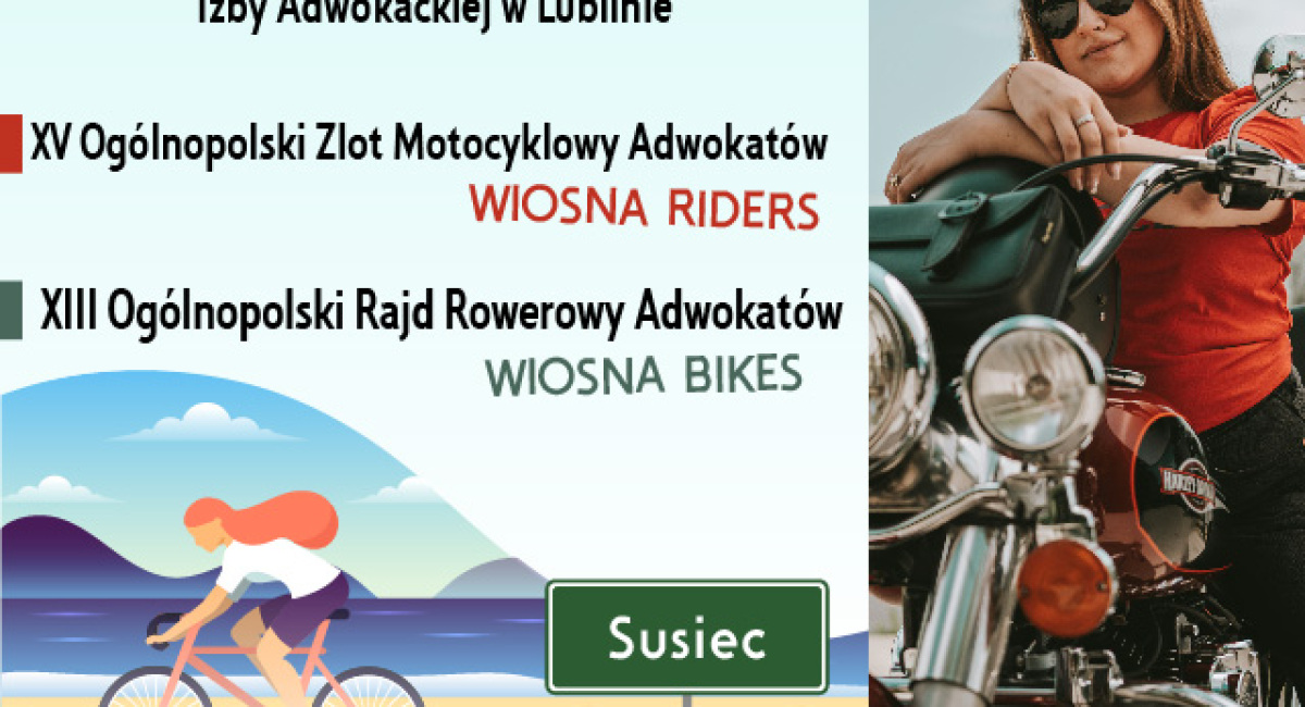 Zaproszenie do udziału w XXII Roztoczańskim Rajdzie Rowerowo-Motocyklowo-Pieszym Izby Adwokackiej w Lublinie
